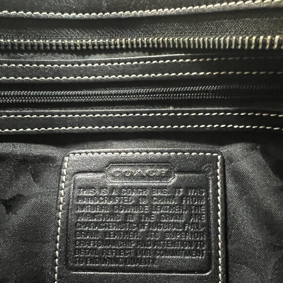 Coach Vintage Black Leather East West Legacy Tassel Hobo Shoulder Bag No. S-1417 - Picture 8 of 10